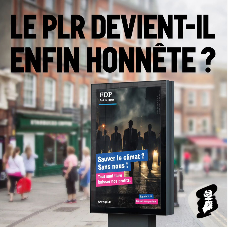 L'affiche générée artificiellement par la Jeunesse socialiste suisse. [JS Suisse]