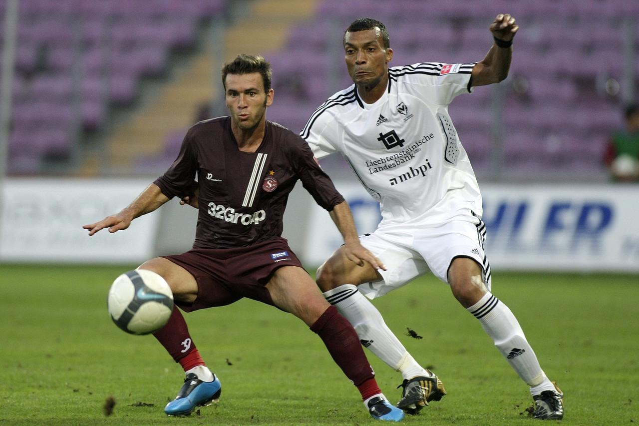 Anthony Braizat, ici en 2008, lorsqu'il évoluait sous le maillot du Servette FC. [Keystone - Salvatore Di Nolfi]