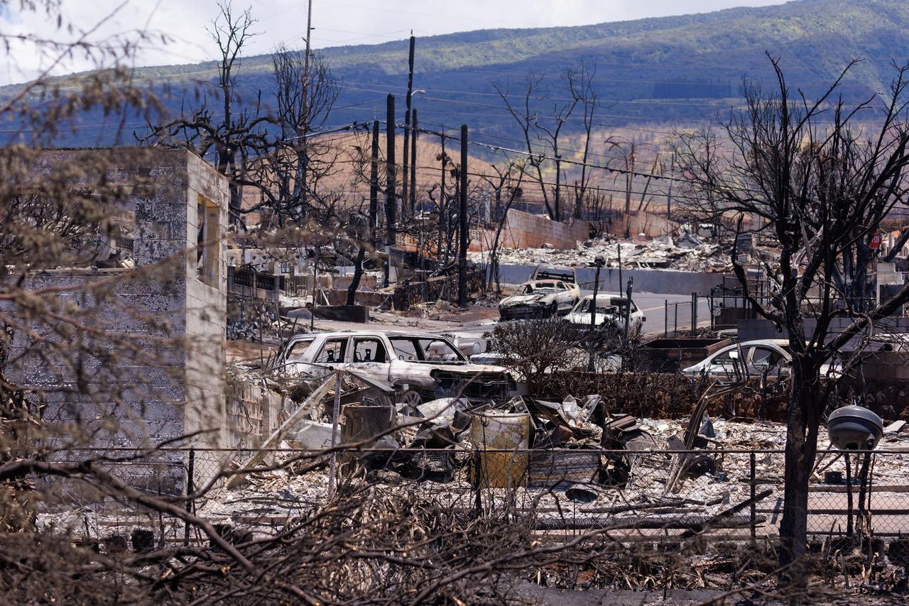 Les flammes ont ravagé la ville de Lahaina. [Reuters - Mike Blake]