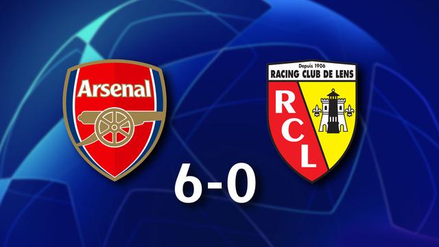 5e journée, Arsenal - Lens (6-0) : Arsenal écrase Lens et assure la première place du groupe B