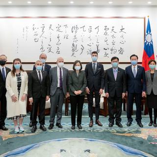 Des parlementaires suisses en visite à Taïwan. [EPA/Keystone - MAKOTO LIN]