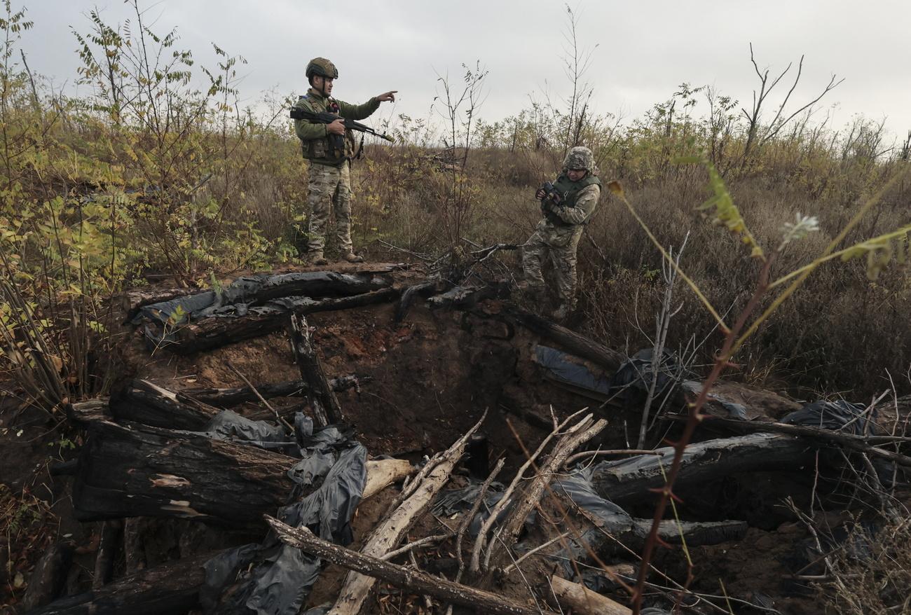 L'armée ukrainienne a affirmé lundi que les forces russes tentaient de reprendre Robotyné, village du sud du pays. [EPA/Keystone - Kateryna Klochko]