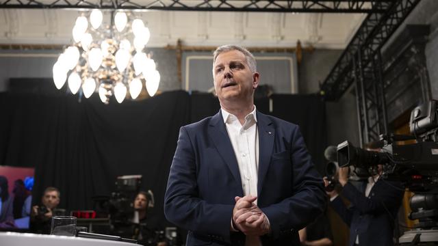 Le conseiller aux Etats sortant Marco Chiesa (UDC) semble assuré de sa réélection. [Keystone - Anthony Anex]