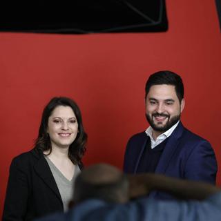 Mattea Meyer et Cedric Wermuth, les coprésidents du PS. [Keystone]