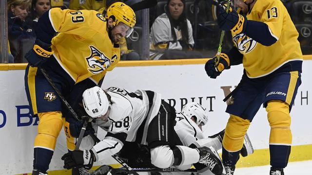 Roman Josi a connu un gros match offensif face aux Kings de Kevin Fiala [AP Photo/Mark Zaleski]