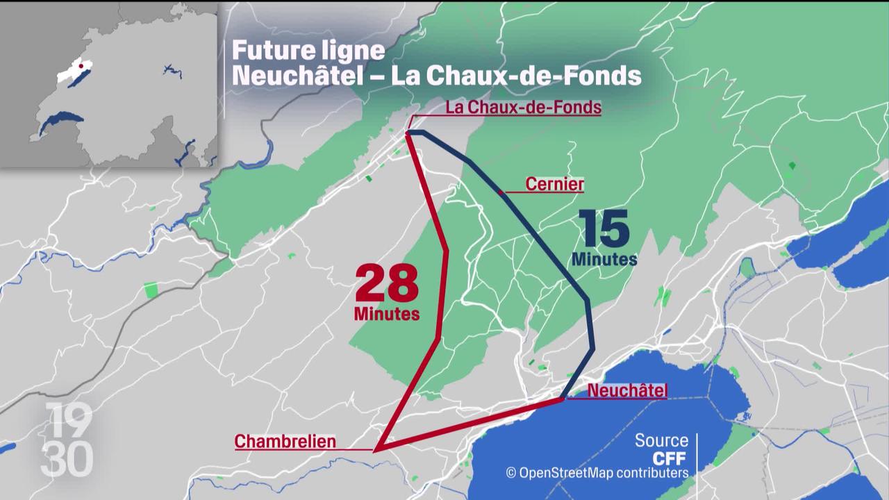 Une nouvelle ligne directe prévue pour relier la ville de Neuchâtel et La Chaux-de-Fonds