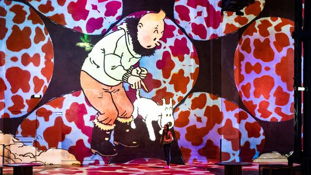 L'exposition "Tintin, l'aventure immersive". [C. de la Motte Rouge : © Hergé -Tintinimaginatio – 2022]