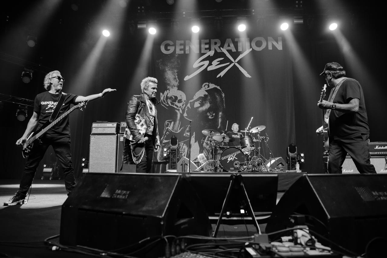 Le groupe Generation Sex emmené par le chanteur Billy Idol au Montreux Jazz Festival, le 6 juillet 2023. [FFJM 2023 - Lionel Flusin]