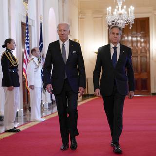 Joe Biden, président des Etats-Unis, et son chef de la diplomatie américaine, Anthony Blinken. [AP/Keystone - Susan Walsh]