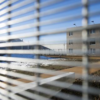 La cour de promenade de la prison pour mineurs "Aux Lechaires" à Palézieux (VD). Image prétexte. [Keystone - Jean-Christophe Bott]