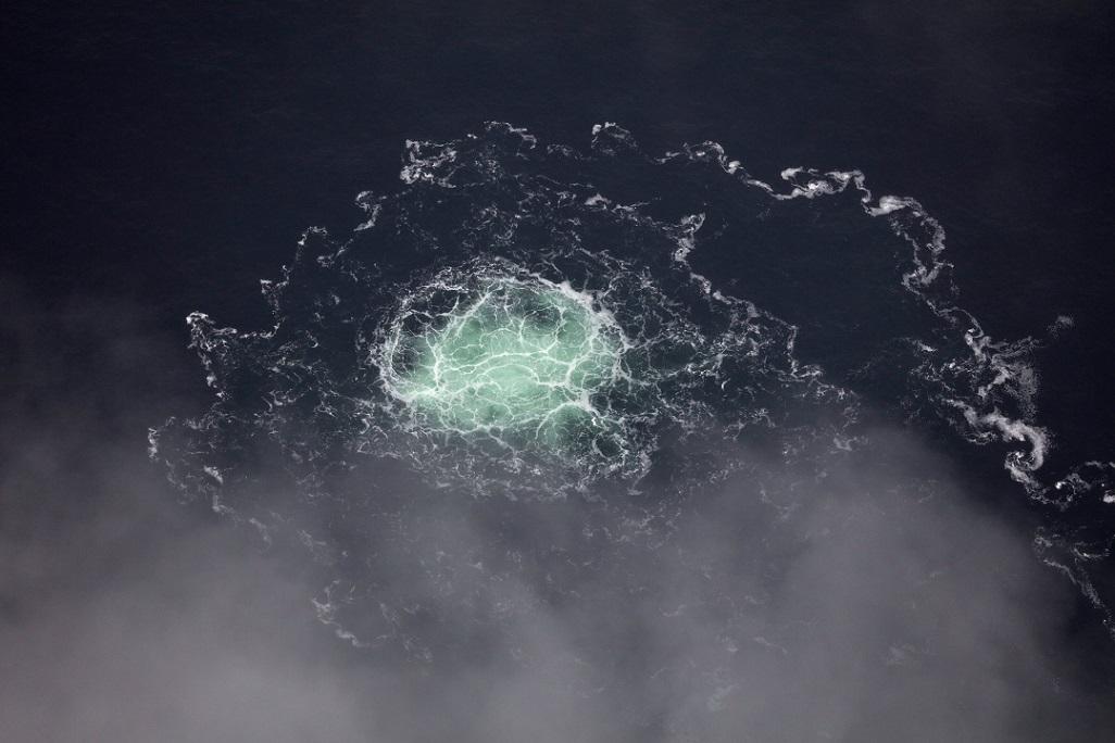 Une fuite de gaz dans la Mer Baltique (image d'illustration). [Keystone/EPA - Gardes-côtes suédois]