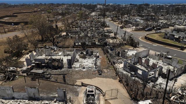 Une vue générale de la ville de Lahaina à Hawaï. [Keystone/AP Photo - Jae C. Hong]