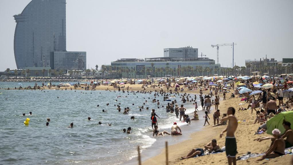 La température de la mer à un niveau record sur les côtes espagnoles. [Anadolu Agency via AFP - Lorena Sopena]