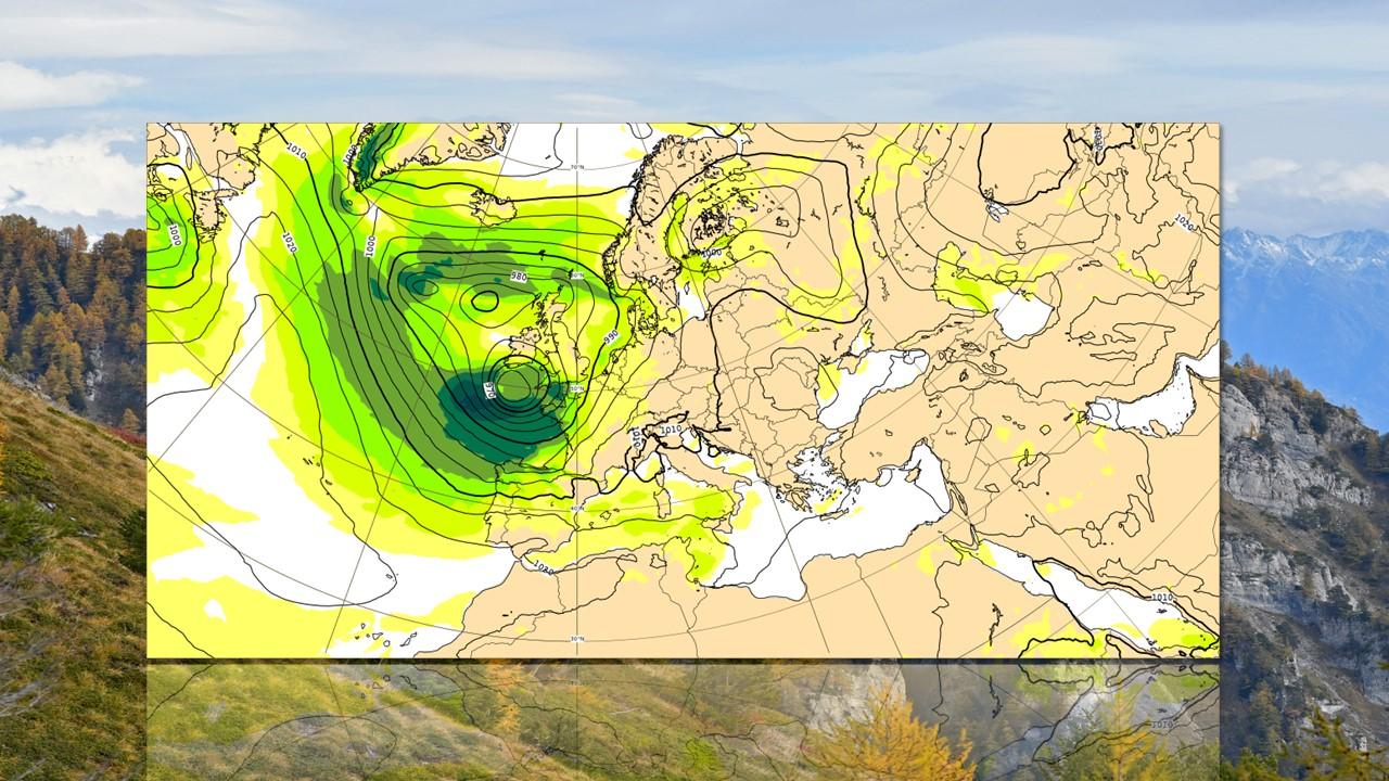 Rafales prévues par le modèle européen (ECMWF) sur l'Europe dans la nuit du 1er au 2 novembre 2023. [ECMWF - Willy Bourgeois]