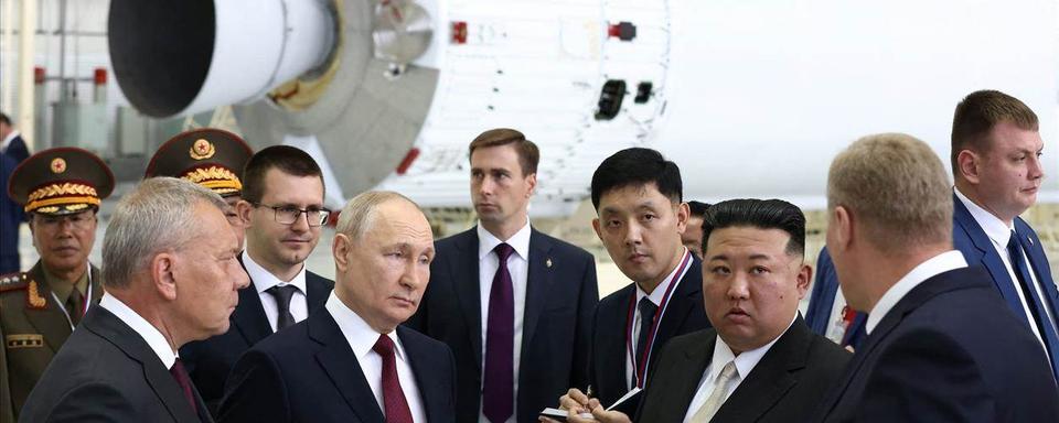 Le président russe Vladimir Poutine et Kim Jong Un se sont retrouvés au cosmodrome de Vostotchny. [Reuters]