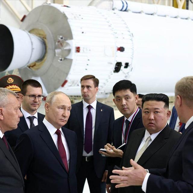 Le président russe Vladimir Poutine et Kim Jong Un se sont retrouvés au cosmodrome de Vostotchny. [Reuters]