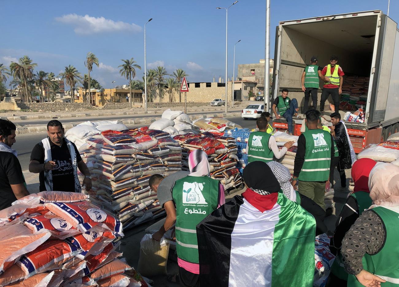 Israël autorise l'entrée d'aide humanitaire dans Gaza depuis l'Egypte [Keystone - EPA/STR]