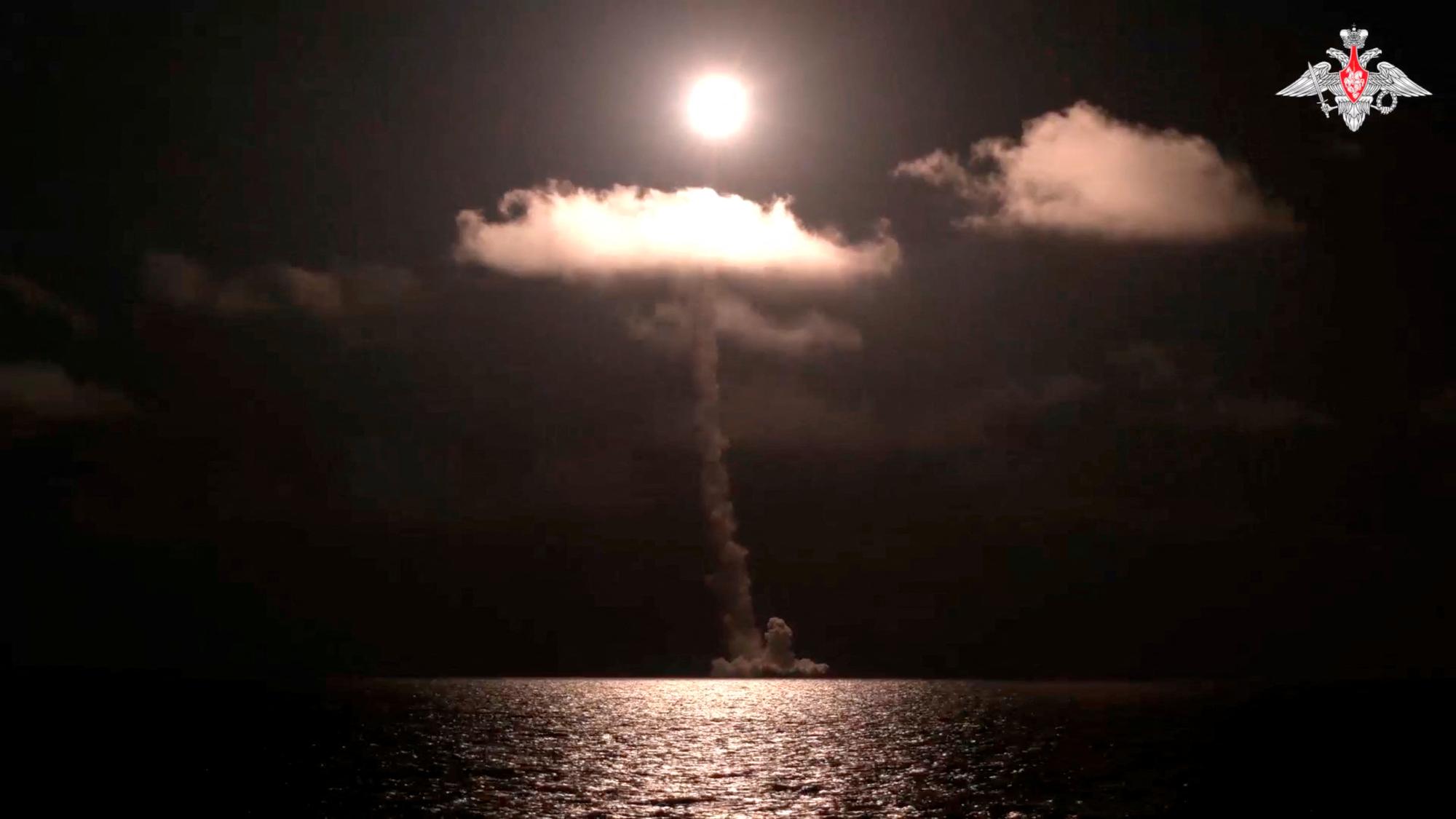 Une image du test de lancement fournie par le ministère russe de la Défense. [Reuters - Russian Defence Ministry]