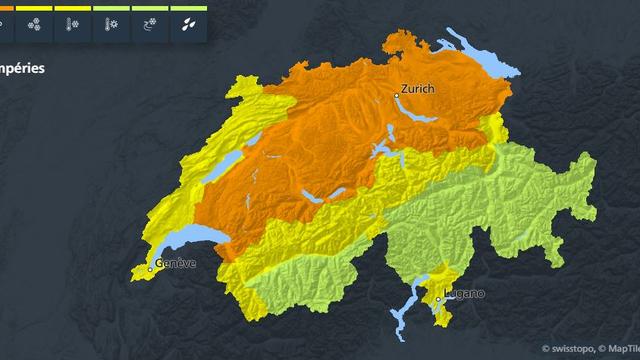 La tempête Mathis apporte des averses et des orages de grêle. [MétéoSuisse]