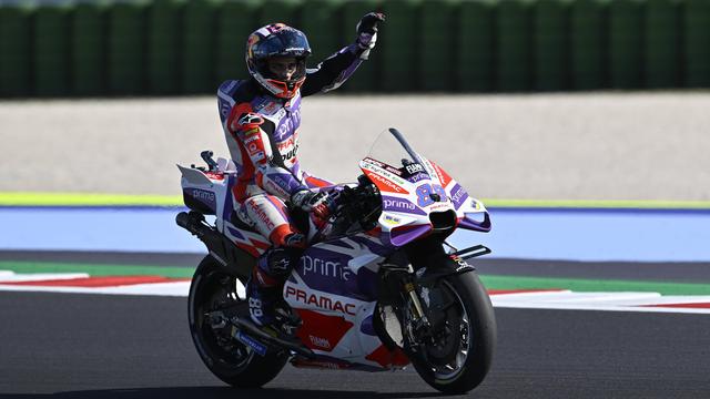 Jorge Martin célèbre sa victoire à Saint-Marin. [Imago - Panoramic]