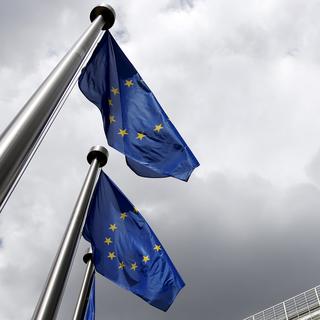 Deux drapeaux européens. [Reuters]