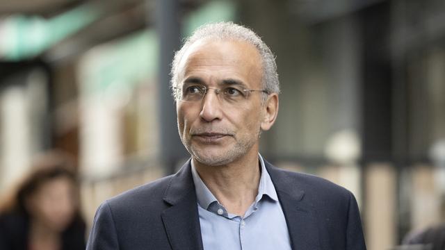 Tariq Ramadan en octobre 2022 à Genève. [Keystone - Martial Trezzini]