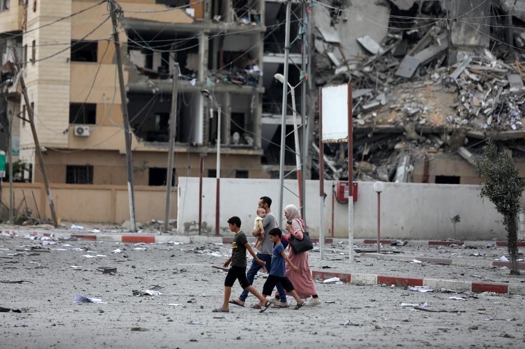Plus de 260'000 personnes ont été contraintes de fuir leur domicile dans la bande de Gaza, selon l'ONU. [afp - MAJDI FATHI]