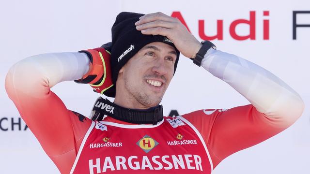 Ramon Zenhäusern savoure sa superbe victoire à Chamonix. [Guillaume Horcajuelo]