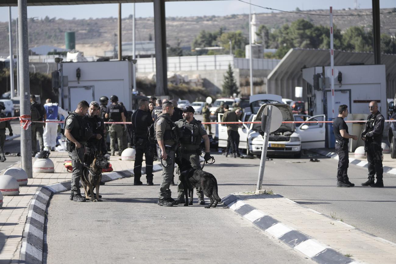 Quatre blessés dans une attaque près de Jérusalem, les trois assaillants abattus [Keystone - Mahmoud Illean]