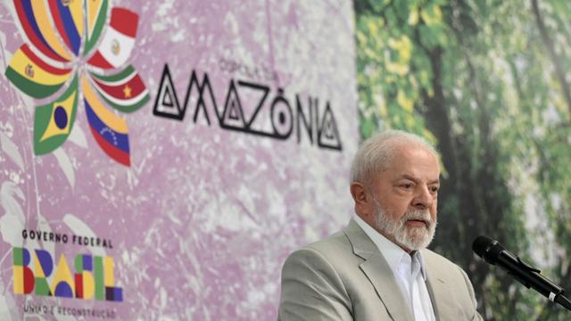 Le président brésilien Lula au sommet pour l'Amazonie, le 9 août 2023 à Belem, au Brésil. [AFP - Evaristo Sa]