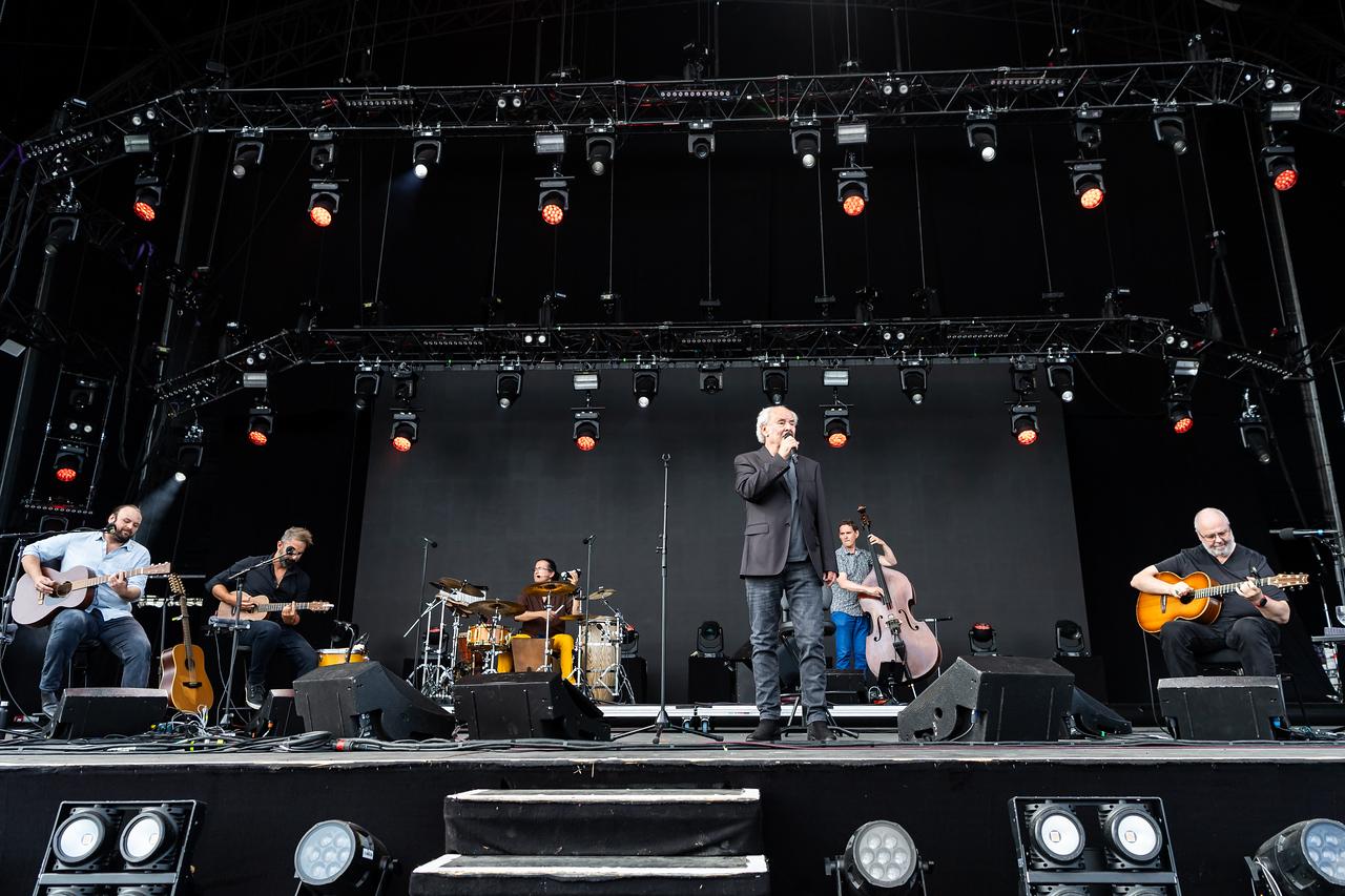 Le chanteur français Maxime Le Forestier sur la scène Véga du Paléo Festival de Nyon, le 22 juillet 2023. [Paléo 2023 - Lionel Flusin]