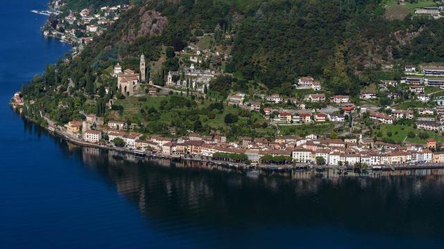 Le village tessinois de Morcote, sur la rive du lac de Lugano. Image d'illustration. [Keystone]