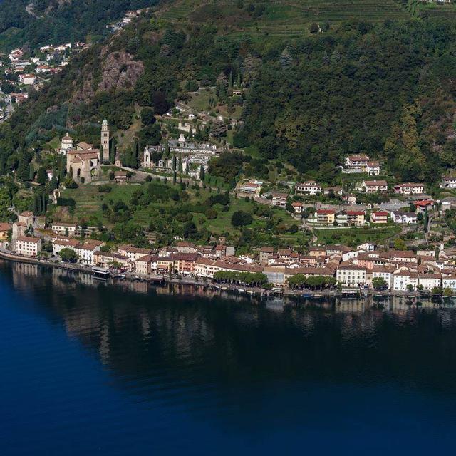 Le village tessinois de Morcote, sur la rive du lac de Lugano. Image d'illustration. [Keystone]