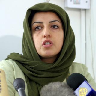 Le Nobel de la paix 2023 revient à l’iranienne Narges Mohammadi. [EPA/Keystone - ABEDIN TAHERKENAREH]