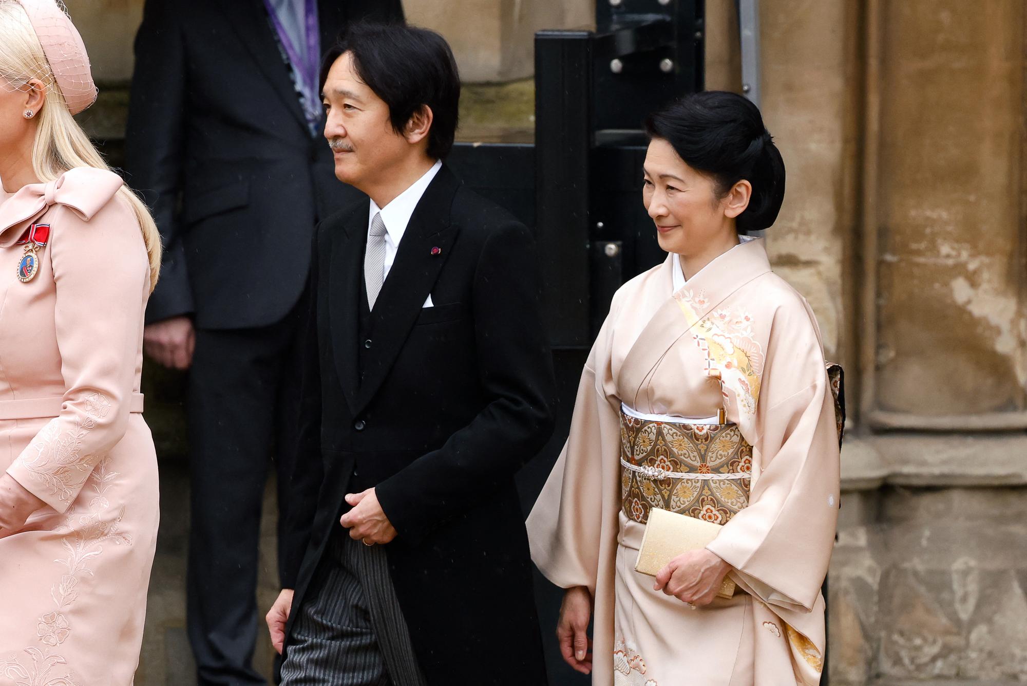 Le prince Fuhimito et la princesse Kiko du Japon. [AFP - ODD ANDERSEN]