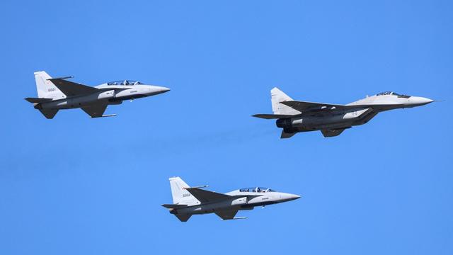 Les avions de chasses soviétiques MIG-29 que la Pologne devait envoyer en Ukraine pour l'aider dans la guerre contre la Russie (image d'illustration). [NurPhoto via afp - Dominika Zarzycka]