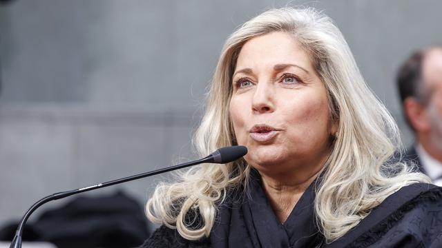 La conseillère d'Etat genevoise Nathalie Fontanet, responsable du Département des Finances et des Ressources Humaines. [Keystone - Salvatore Di Nolfi]