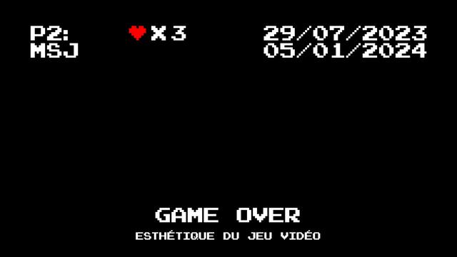 Visuel de l'exposition "Game Over, esthétique du jeu vidéo". [Musée suisse du jeu]