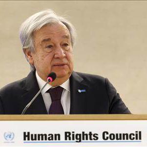 Le chef de l'ONU Antonio Guterres dénonce la "marche arrière" des droits humains. [Keystone]