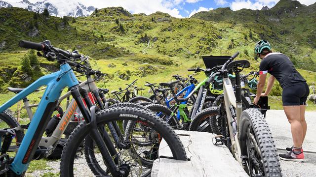 Le Verbier E-bike festival. [Keystone - Laurent Gillieron]