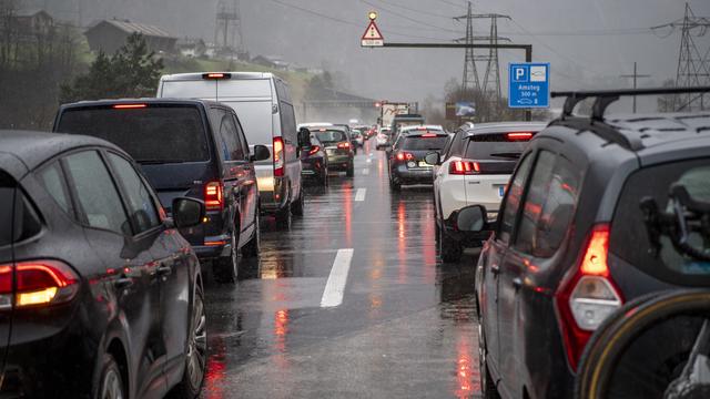 Le trafic revient à son niveau d'avant le Covid: record de bouchons [KEYSTONE - Urs Flueeler]