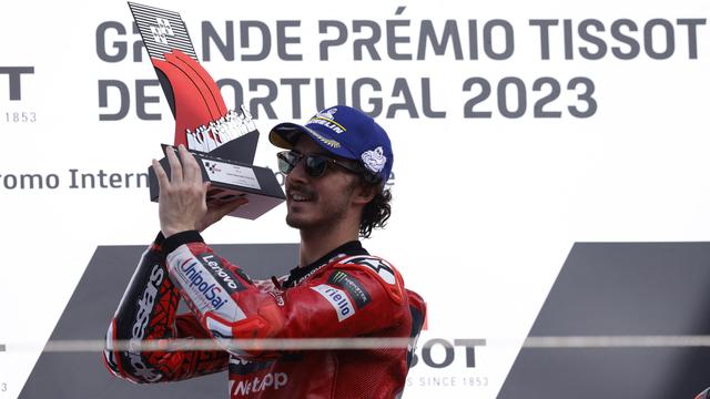 Comme la veille lors du sprint, Francesco Bagnaia a dominé ses concurrents au Portugal. [Marcelo Del Pozo]