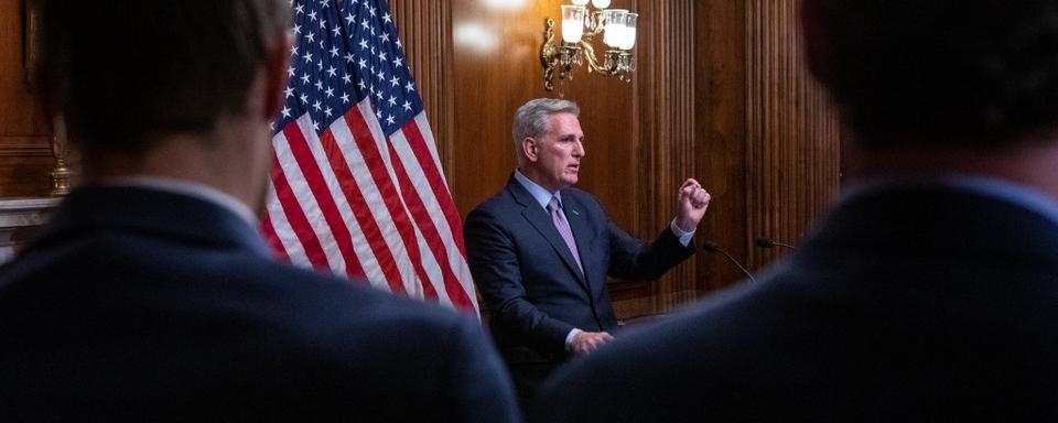 L'ancien président républicain de la Chambre des représentants Kevin McCarthy. [AFP - Anna Rose Layden]