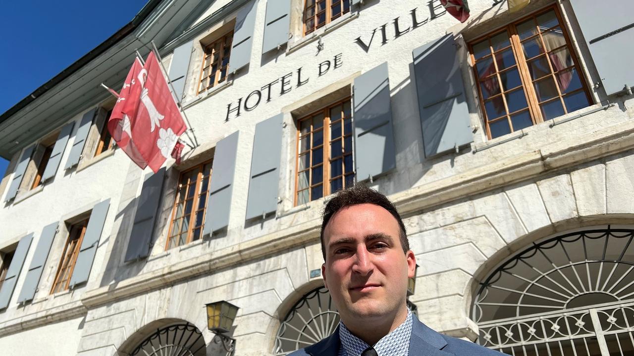 Valentin Zuber, conseiller municipal de Moutier. [RTS - Gaël Klein]