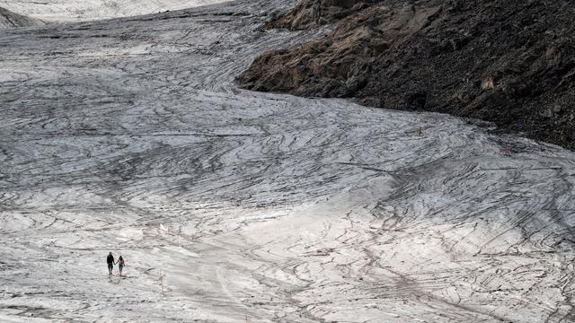 Fonte des glaciers en Suisse: le photographe Fabrice Coffrini récompensé. [AFP - Fabrice Coffrini]