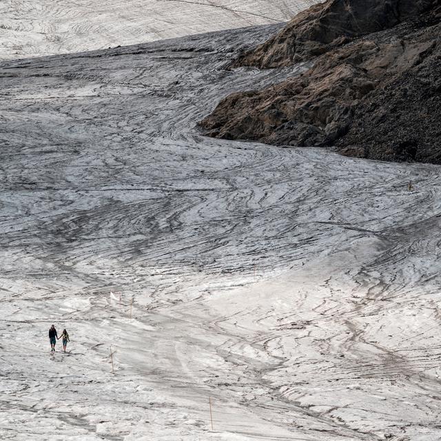 Fonte des glaciers en Suisse: le photographe Fabrice Coffrini récompensé. [AFP - Fabrice Coffrini]