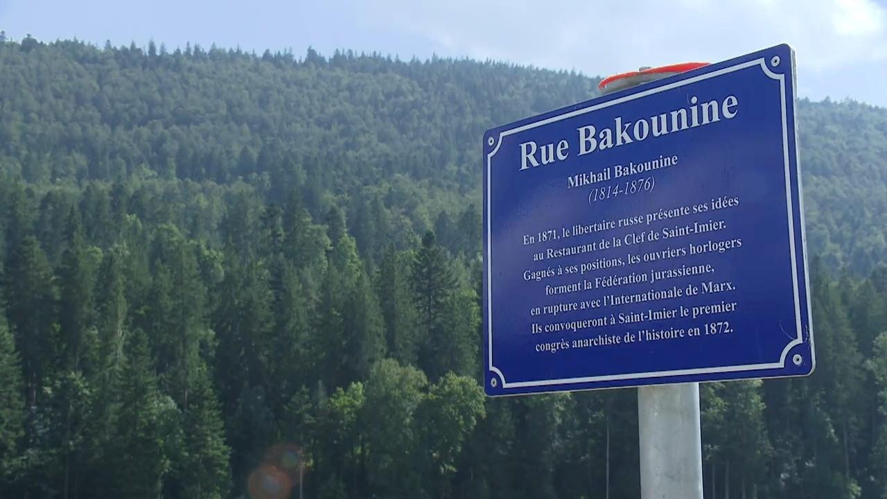 Rue Bakounine à Saint-Imier. [RTS]