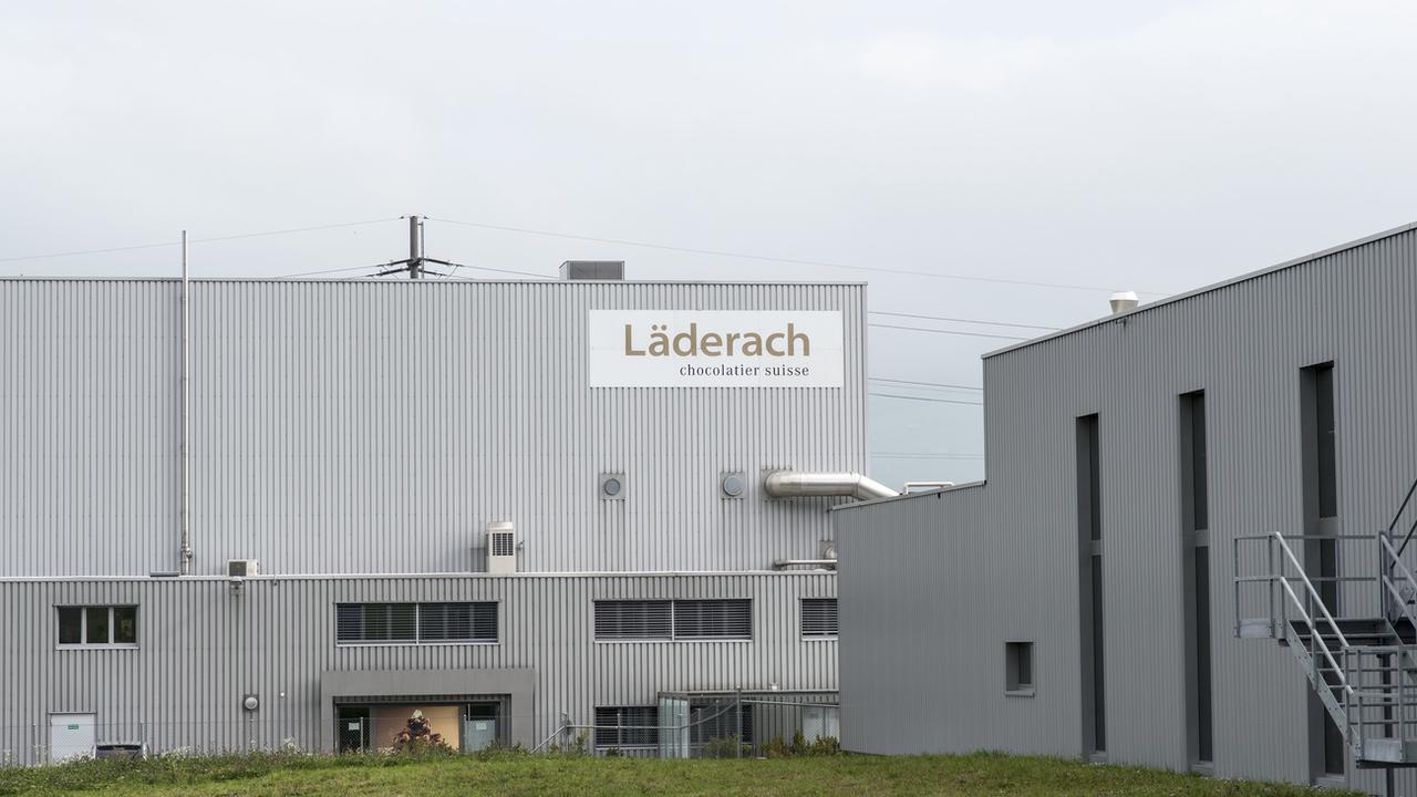 L'usine Läderach à Bilten (GL). [Keystone - Christian Beutler]
