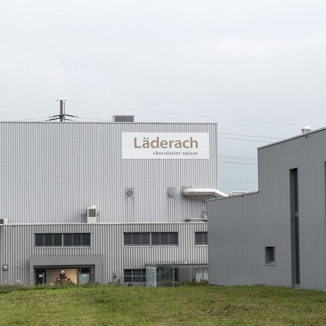 L'usine Läderach à Bilten (GL). [Keystone - Christian Beutler]