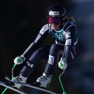Ski alpin: la Norvégienne Kajsa Vickhoff remporte la descente dames de Kvitfjell. [Keystone - EPA/Stian Lysberg Solum]